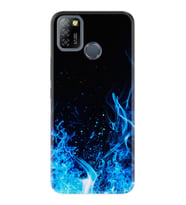 INFINIX Smart 4 5 6 Zero 8 S5 Pro Kılıf Desemli Silikon Blue Fire 1678