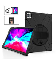 Apple iPad Pro 12.9 6. Nesil Kılıf Defender Askılı Zırhlı Tank Case A2436 A2437  (Siyah)