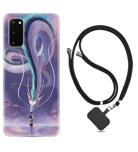 Samsung A02S A03S A10 A12 A13 A21S A22 Kılıf Boyun Askılı Silikon Kız ve Ejderha 1742