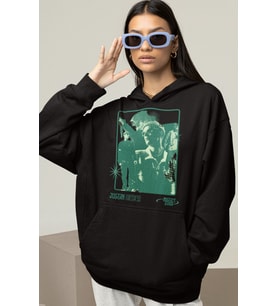 Tasarım Justin Bieber Baskılı Unisex Oversize Şarkıcı Hoodie