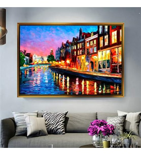 Altın Çerçeveli dekoratif tablo a1083 (Gold)