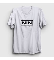 Presmono Unisex Beyaz Logo Rock Nin Nine Inch Nails T-Shirt 485720tt (Beyaz)