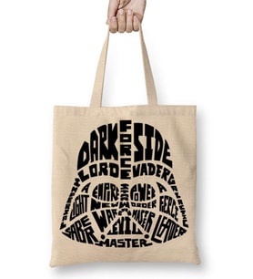 Star Wars Typography Bez Çanta Uzun Saplı
