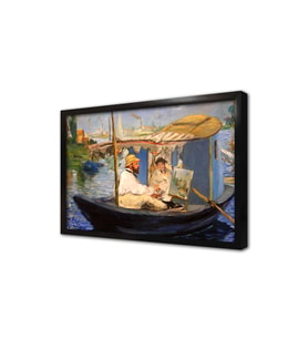 Monet Teknede Yapıyor Manet Çerçeveli Mdf Tablo