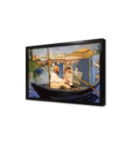 Monet Teknede Yapıyor Manet Çerçeveli Mdf Tablo