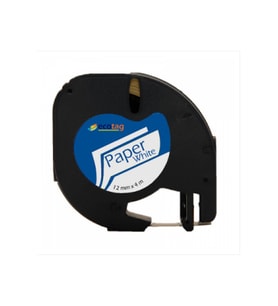 Ecotag Muadil Kağıt Şerit Beyaz 12 mm X 4 mt