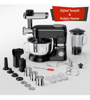 Trumio Çok İşlevli Hamur Mayalama Kıyma Çekme Blender Makinesi (Siyah)