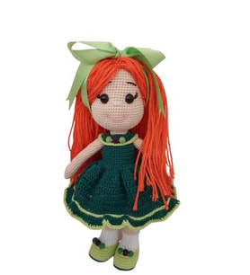 Fıstık Kız Bebek Amigurumi Organik Oyuncak