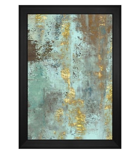 Soyut Şekiller Motifli Kanvas Tablo 80 x 110 cm Siyah Çerçeve