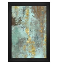 Soyut Şekiller Motifli Kanvas Tablo 80 x 110 cm Siyah Çerçeve