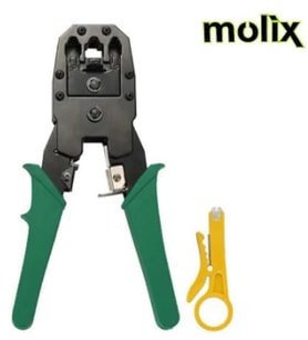 RJ11 RJ9 Jack Cat5 Cat6 RJ45 Sıkma Pensesi + Soyma Aparatı