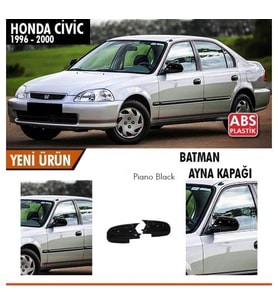 Honda Civic İES EK 1996-2000 Batman Yarasa Ayna Kapağı Piano Black ABS Plastik