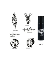 Doğa Serisi Spray Tattoo Geçici Dövme Yapma Seti Dark Siyah