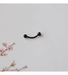 6 mm Cerrahi Çelik Siyah Renkli İki Ucu Top Piercing Tragus Helix Conch Lob Daith (Çok Renkli)