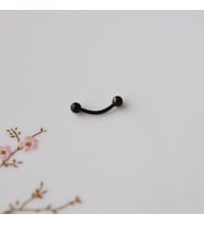 6 mm Cerrahi Çelik Siyah Renkli İki Ucu Top Piercing Tragus Helix Conch Lob Daith (Çok Renkli)