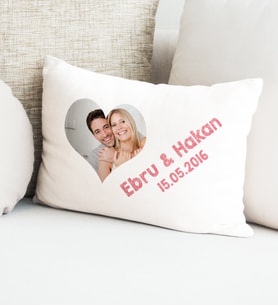 BK Gift Kişiye Özel Fotoğraflı Dikdörtgen Yastık
