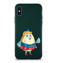 Apple iPhone X Soft Premier Kapak Bayan Puff Tasarımlı Silikon Kılıf - Yeşil (Şeffaf)