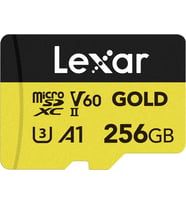 Lexar 256Gb Professional Gold V60 280Mb Uhs-Ii Micro Sd Hafıza Kartı (Çok Renkli)