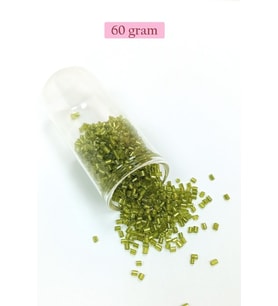 Kesme Cam Boncuk 2mm - 60 Gram - Şeffaf Çimen Yeşili - BNC393