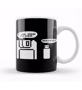Funny Floppy Disk I Am Your Father Noooooo USB Kupa Bardak Porselen