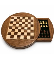 Mıknatıslı Ahşap Satranç Takımı Çekmeceli Saklama Kutulu