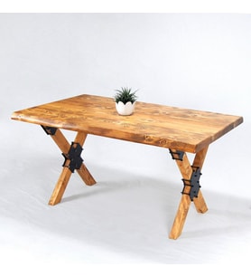 Doğal Ağaç Masif Kütük Masa 75cm x 185cm ( Ağaç Ayak )