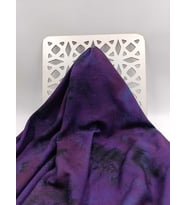 BATİK DESENLİ KAŞMİR VİSKON KUMAŞ (Mor)