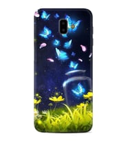 Samsung J6 Plus J7 Prime J7 Pro M20 Kılıf Desenli Silikon Neon Butterflys 1309