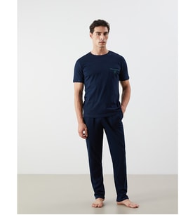 LC WAIKIKI Lacivert Standart Kalıp Erkek Pijama Takımı
