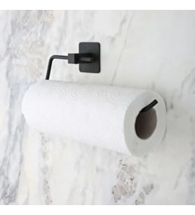 Kendiliğinden Yapışkanlı Siyah Paslanmaz Metal Rulo Havluluk Aparat