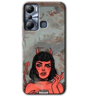 İnfinix Hot 20i Kılıf HD Desen Baskılı Kılıf - Devil Girl