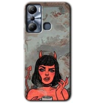 İnfinix Hot 20i Kılıf HD Desen Baskılı Kılıf - Devil Girl