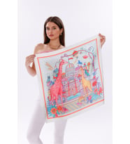 Masal Şatosu Model Fular Bandana Şal Estascarf 70x70 Cm
