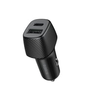 taks CP02 Duo 48W PD/QC USB-C+USB-A Araç Hızlı Şarj Aleti , Siyah