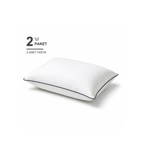 Biyeli Yastık 2'li Paket 50x70 cm 900 gr Boncuk Silikon Elyaf Dolgulu
