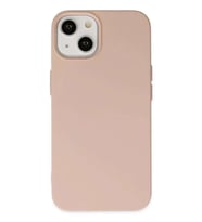 iPhone 14 Plus Kılıf Nano içi Kadife Silikon - Pudra