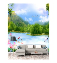 Dreamwall Hayvanlar Ve Orman Desenli Isı Ve Ses Yalıtımlı Sağlıklı Tekstil Duvar Kağıdı (Çok Renkli)