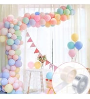 Makaron Karışık Balon 50 Adet. Ve Balon Zincir Aparatı 5 Mt-