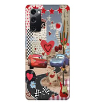 Samsung Galaxy S20 FE Uyumlu Mcqueen ve Sally Tasarımlı Şeffaf Telefon Kılıfı