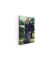 Dikey Kanvas Tablo Salon Duvar Tablosu Renkli Atatürk Eli Cepte Yeni Ev Hediyesi Ofis Tablosu