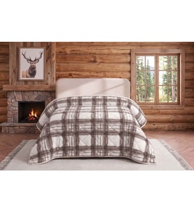 Merinos Loft Yorgan 195X215 Volante Kahve