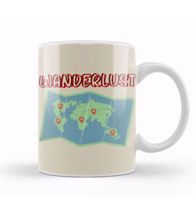Funny Travel Gift Design Lover  Trippin Wanderlust Journey Adventurer Vacation Kupa Bardak Porselen