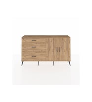 Arges Konsol 2 Raflı 3 Çekmeceli 2 Kapaklı 176x30x99 Çam-Çam
