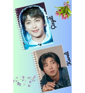 Rm bts defter seti 2 adet A4 boyutu 21*30 çizgili + kareli 60 syf