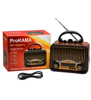ProKAMA BK-7082BTS Solar Enerjili Şarjlı Nostaljik Retro Radyo