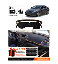 OPEL İNSİGNİA (2008-2013) Uyumlu Torpido Örtüsü Torpido Kılıfı - Siyah Kahverengi