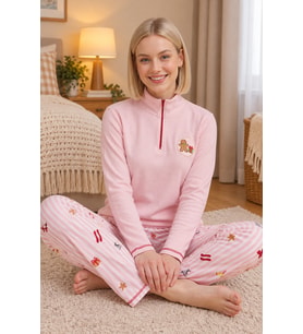 MIRANO 3106 Waffle Soft Kumaş Fermuar Detaylı Spor Eşofman Kadın Pijama Takım