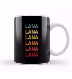 Lana Del Rey Lana Name Vintage Retro Gift Called Lana Kupa Bardak Porselen
