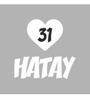 Kalpli 31 Hatay Araba Sticker siyah 20x15 CM (Beyaz)