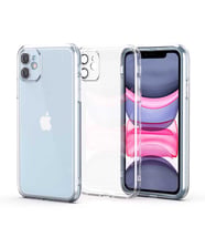 Apple iPhone 12 Kılıf Kamera Lens Korumalı Şeffaf Fizy (Renksiz)